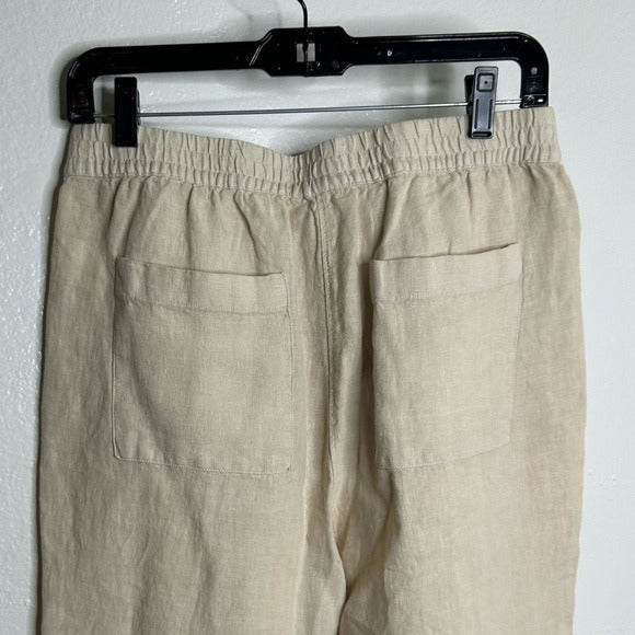 MATE The Label 100% Organic Linen Tailored Trouser Pant in Natural