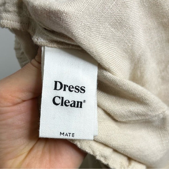 MATE The Label 100% Organic Linen Tailored Trouser Pant in Natural