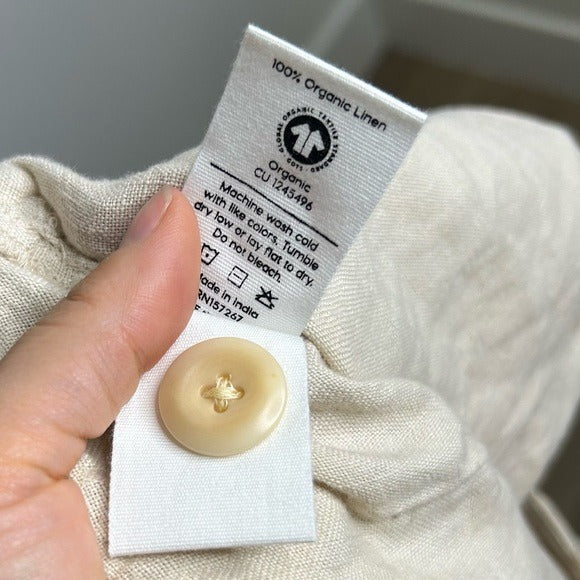 MATE The Label 100% Organic Linen Tailored Trouser Pant in Natural
