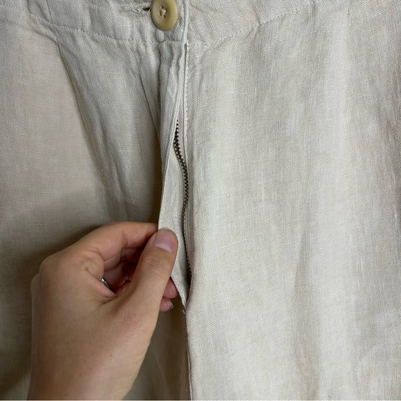 MATE The Label 100% Organic Linen Tailored Trouser Pant in Natural