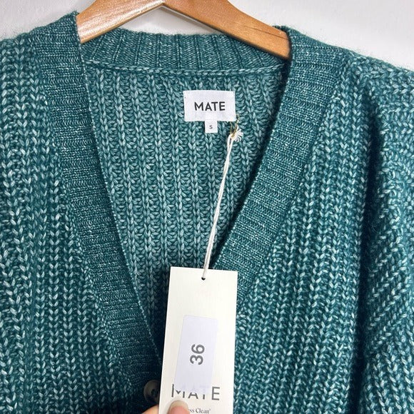 MATE The Label Luxe Alpaca Oversized Cardigan Sweater Spruce