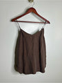 Unsubscribed 100% Silk Chocolate Brown Lightweight Camisole Tank Top