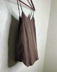 Unsubscribed 100% Silk Chocolate Brown Lightweight Camisole Tank Top
