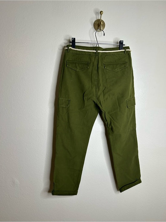 Scotch &amp; Soda 100% Cotton Army Green Straight Leg Utility Style Pant