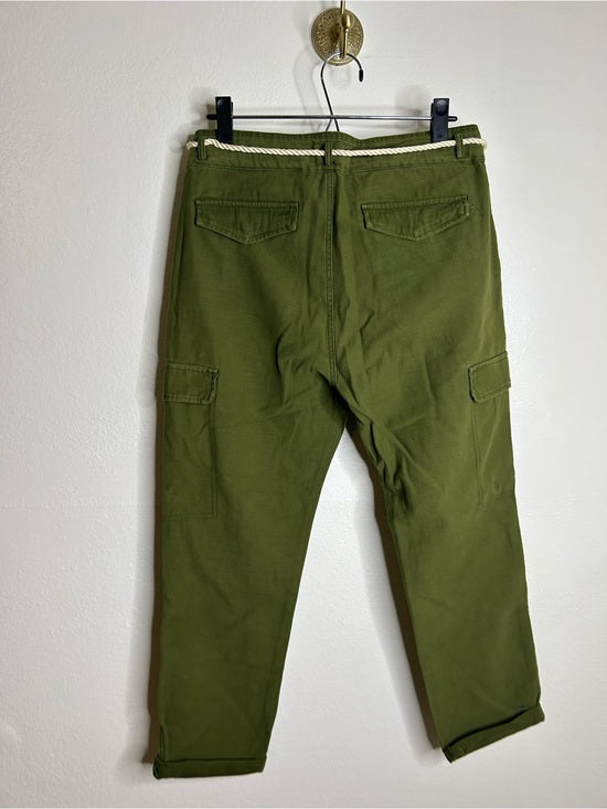 Scotch &amp; Soda 100% Cotton Army Green Straight Leg Utility Style Pant