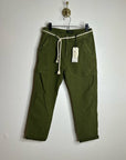 Scotch & Soda 100% Cotton Army Green Straight Leg Utility Style Pant
