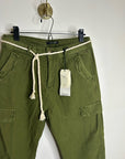 Scotch & Soda 100% Cotton Army Green Straight Leg Utility Style Pant