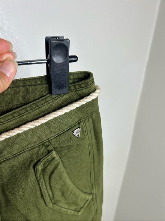 Scotch &amp; Soda 100% Cotton Army Green Straight Leg Utility Style Pant