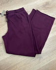 J. Crew 100% Cotton Heritage Terry Wide Leg Drawstring Sweatpant in Maroon