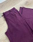 J. Crew 100% Cotton Heritage Terry Wide Leg Drawstring Sweatpant in Maroon