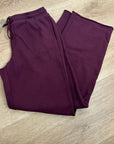 J. Crew 100% Cotton Heritage Terry Wide Leg Drawstring Sweatpant in Maroon