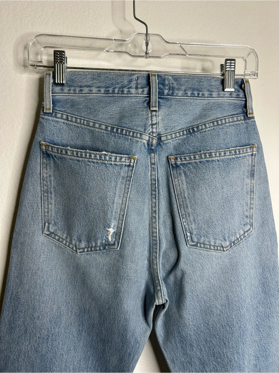 AGOLDE 100% Organic Cotton 90's Pinch Waist Straight Leg Light Wash Jean