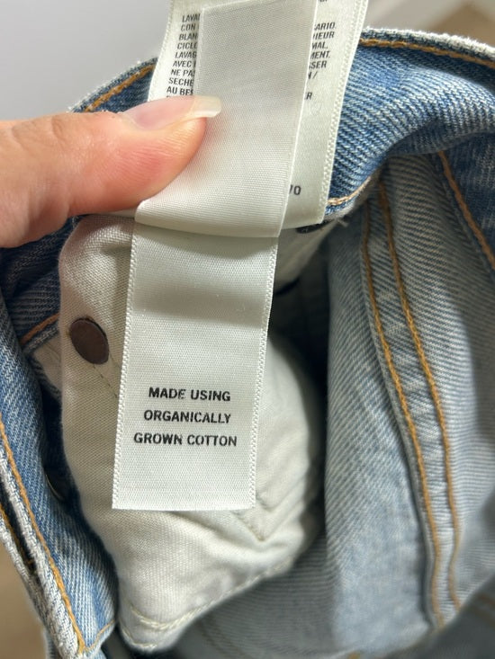AGOLDE 100% Organic Cotton 90's Pinch Waist Straight Leg Light Wash Jean