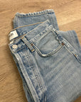 AGOLDE 100% Organic Cotton 90's Pinch Waist Straight Leg Light Wash Jean