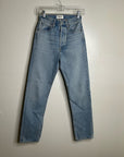AGOLDE 100% Organic Cotton 90's Pinch Waist Straight Leg Light Wash Jean