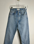 AGOLDE 100% Organic Cotton 90's Pinch Waist Straight Leg Light Wash Jean