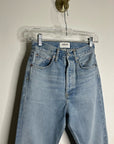 AGOLDE 100% Organic Cotton 90's Pinch Waist Straight Leg Light Wash Jean
