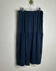 Nation LTD 100% Pima Cotton Lightweight Tiered Navy Blue Midi Skirt
