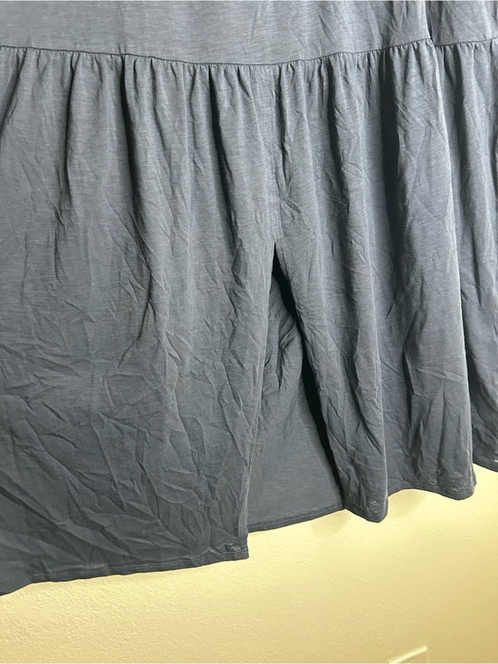 Nation LTD 100% Pima Cotton Lightweight Tiered Navy Blue Midi Skirt