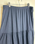 Nation LTD 100% Pima Cotton Lightweight Tiered Navy Blue Midi Skirt