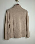 Garnet Hill 100% Cashmere Essential Oat Heather Turtleneck Sweater