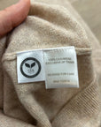 Garnet Hill 100% Cashmere Essential Oat Heather Turtleneck Sweater