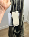 Nation LA 100% Pima Cotton Knit Evonne Drop Waist Ruched Midi Dress