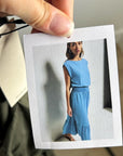 Nation LA 100% Pima Cotton Knit Evonne Drop Waist Ruched Midi Dress