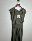 Nation LA 100% Pima Cotton Knit Evonne Drop Waist Ruched Midi Dress