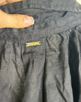 Cleobella 100% Linen Black Button Down Negara Blouse Cropped