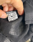 Cleobella 100% Linen Black Button Down Negara Blouse Cropped