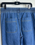 Sundance 100% Cotton Nyla Denim Utility Style Baggy Drawstring Jogger Pant