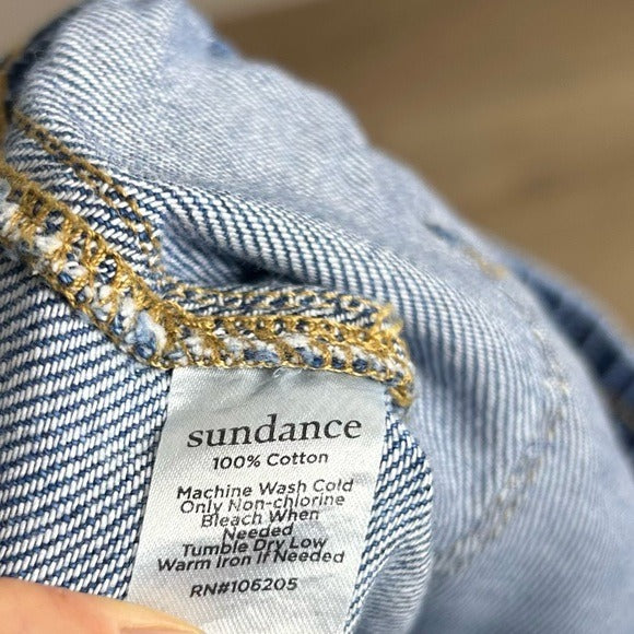 Sundance 100% Cotton Nyla Denim Utility Style Baggy Drawstring Jogger Pant