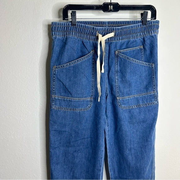 Sundance Sundance 100% Cotton Nyla Denim Utility Style Baggy Drawstring Jogger Pant - Cotton, Denim