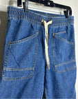 Sundance 100% Cotton Nyla Denim Utility Style Baggy Drawstring Jogger Pant