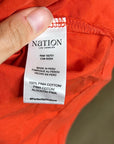 Nation LA 100% Pima Cotton Poplin Red Tiered Tank Style Mini Dress