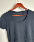 AG 100% Cotton Knit Black Short Sleeve Scoop Neck Sweater Top