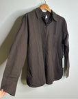 MATE The Label 100% Organic Cotton Poplin Button Down Chocolate Brown
