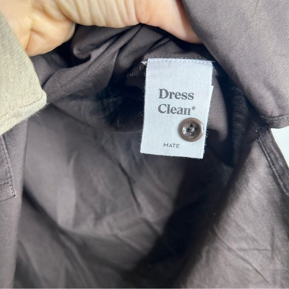 MATE The Label 100% Organic Cotton Poplin Button Down Chocolate Brown
