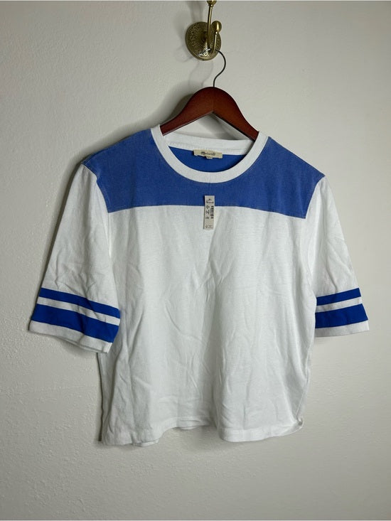 Madewell 100% Cotton The Relaxed Varsity Tee in Vintage Jersey in Varsity Blue