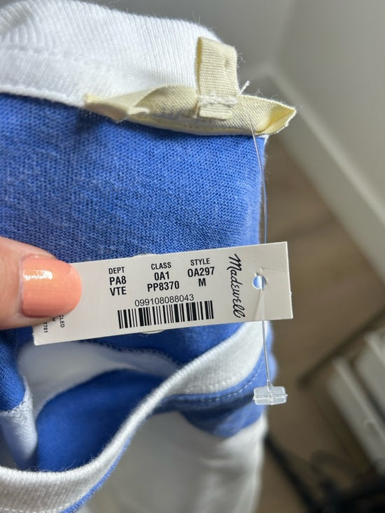 Madewell 100% Cotton The Relaxed Varsity Tee in Vintage Jersey in Varsity Blue