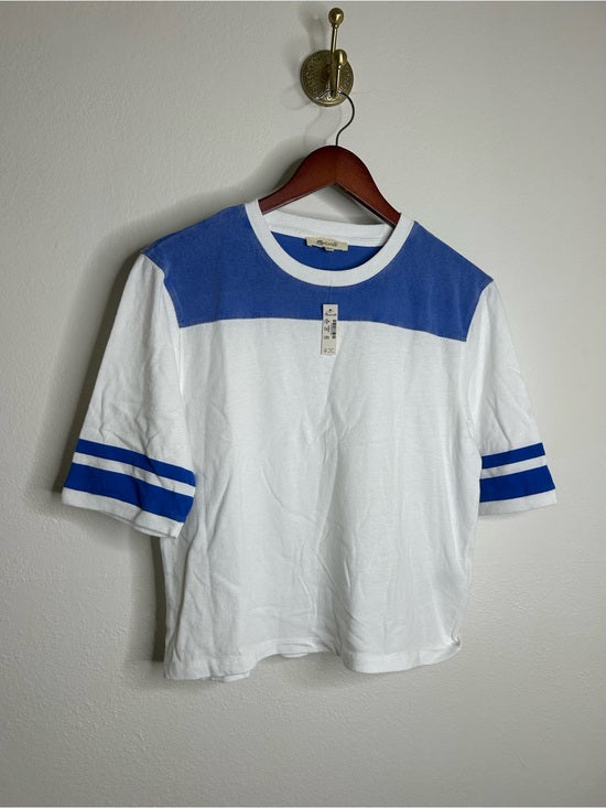 Madewell 100% Cotton The Relaxed Varsity Tee in Vintage Jersey in Varsity Blue