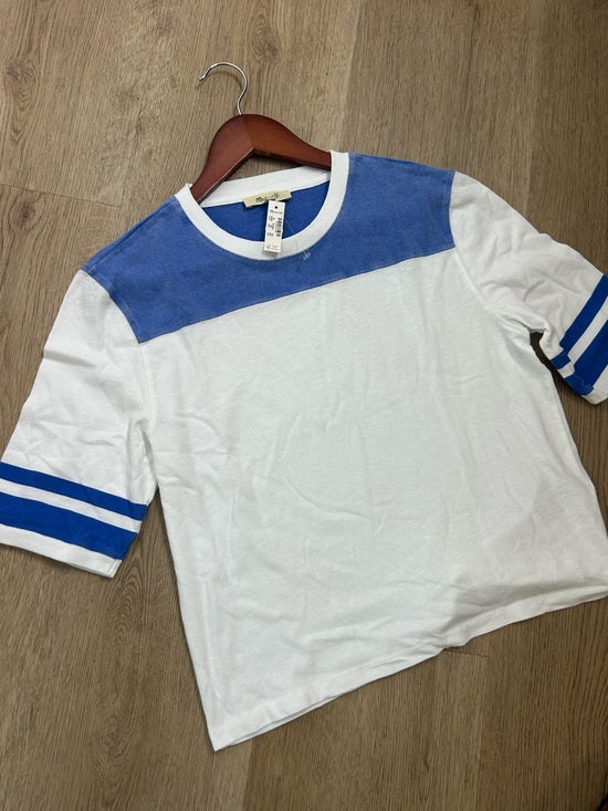 Madewell 100% Cotton The Relaxed Varsity Tee in Vintage Jersey in Varsity Blue