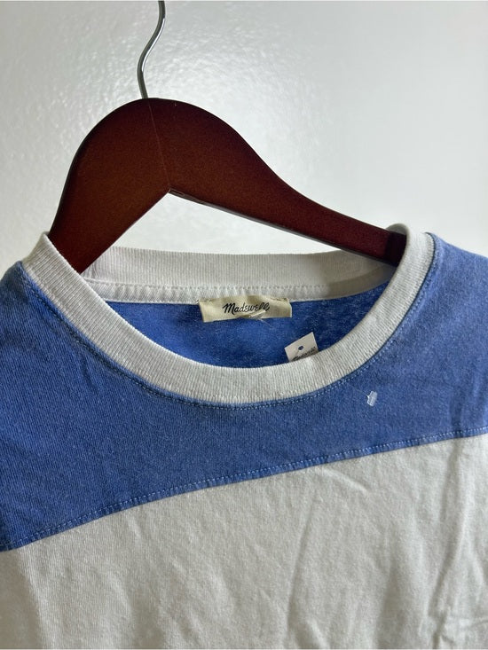 Madewell 100% Cotton The Relaxed Varsity Tee in Vintage Jersey in Varsity Blue