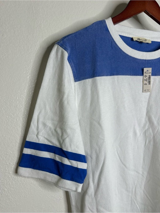 Madewell 100% Cotton The Relaxed Varsity Tee in Vintage Jersey in Varsity Blue