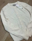 J. Crew 100% Cashmere Button Down Perfect Cashmere Cardigan in Snow