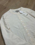 J. Crew 100% Cashmere Button Down Perfect Cashmere Cardigan in Snow