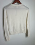 J. Crew 100% Cashmere Button Down Perfect Cashmere Cardigan in Snow