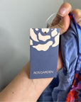 Ro's Garden 100% Cotton Blue Red Floral Puff Sleeve Nieves Maxi Dress