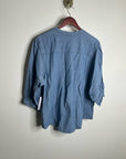 Nation LA 100% Organic Cotton Denim Chambray Emmett Top 3/4 Sleeve